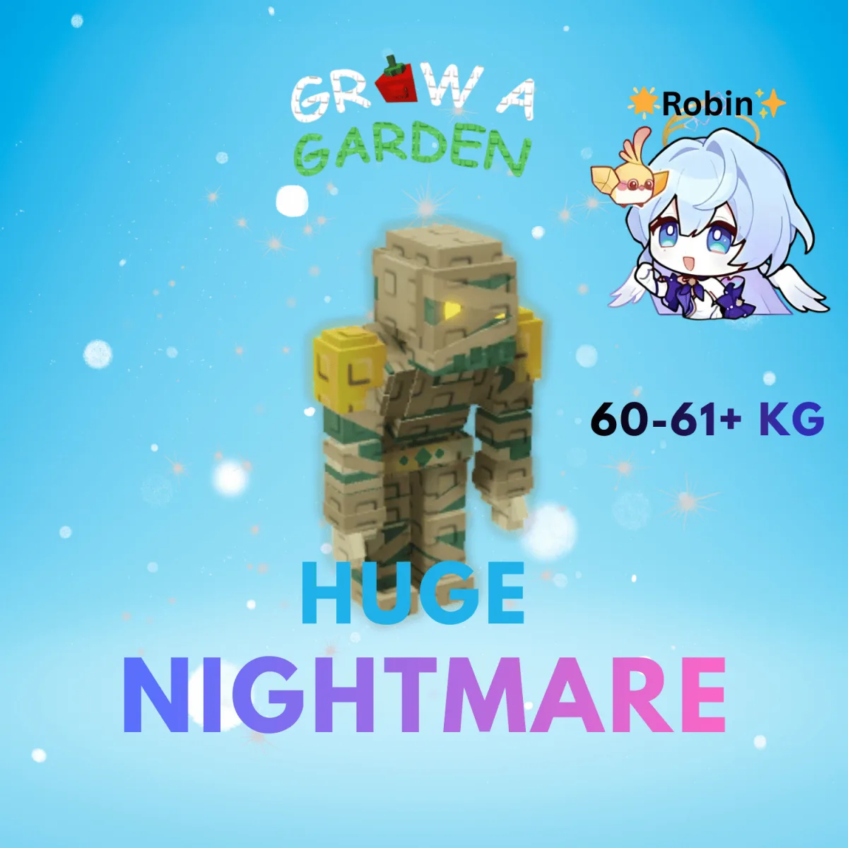 HUGE Nightmare Mummy - 60-61+KG - Grow a Garden — Account account