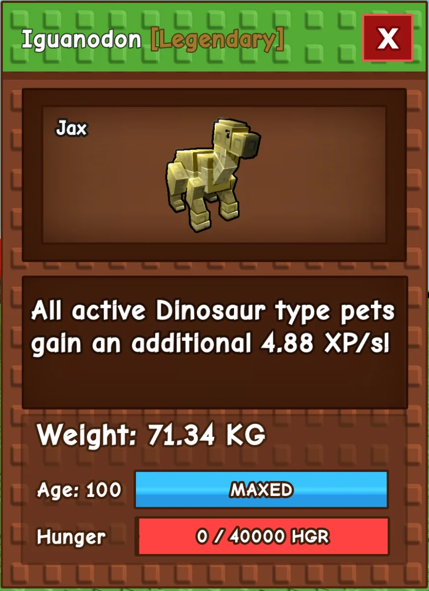 TITAN IGUANODON 71.34 KG — Account account