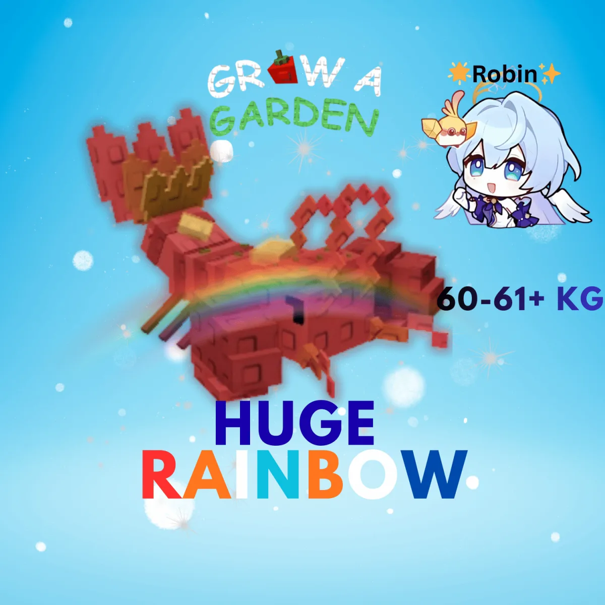 HUGE Rainbow Lobster Thermidor - 60-61+KG - Regular Lobster Thermidor - Grow a Garden — Account account