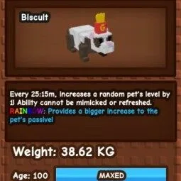 Huge RAINBOW French Fry Ferret - 38.62 KG (Age 100) 25:15m cooldown