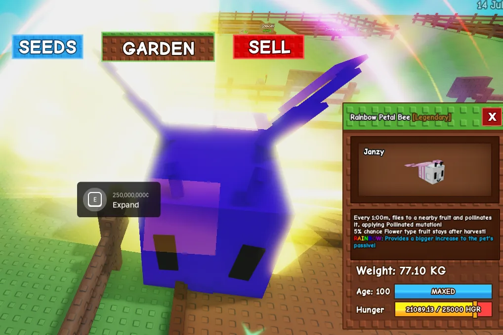 Giant Rainbow Titan Petal Bee 77Kg+ Huge Visual