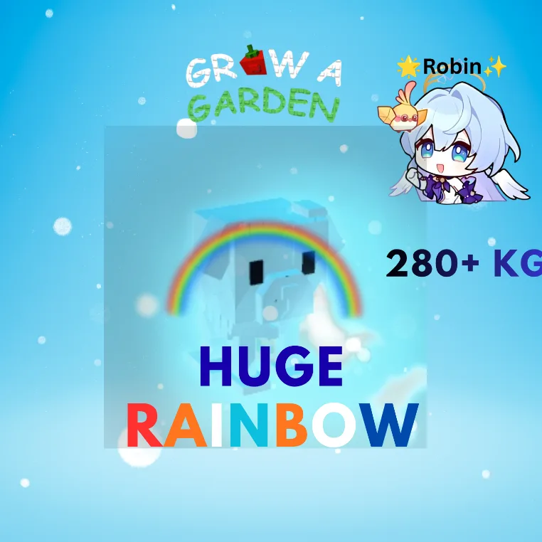 HUGE Rainbow Ghostly Bone Dog - 280+KG - Age 500 - Grow a Garden - Banesberry Exclusive Seed