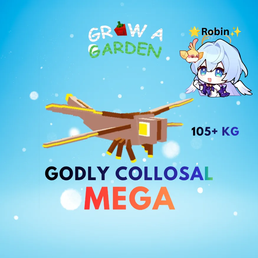GODLY Collosal MEGA Dragonfly - 105+KG - Real Helicopter - 1 Garden Visual - Grow a Garden - Collector Edition — Account account