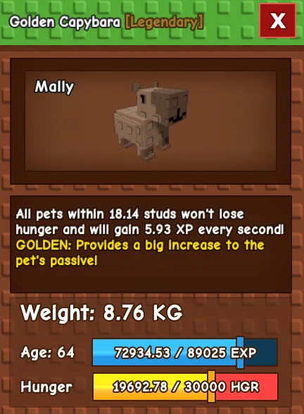 GOLDEN CAPYBARA (cheapest golden one youll find) — Account account