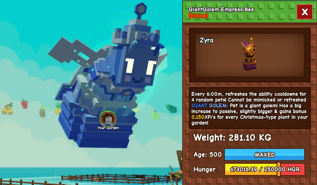 281.1kg GiantGolem Empress Bee