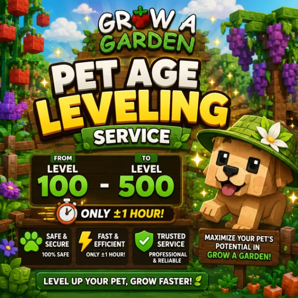 Pet Age Service from 100 to Max just about 1 hour — Account account