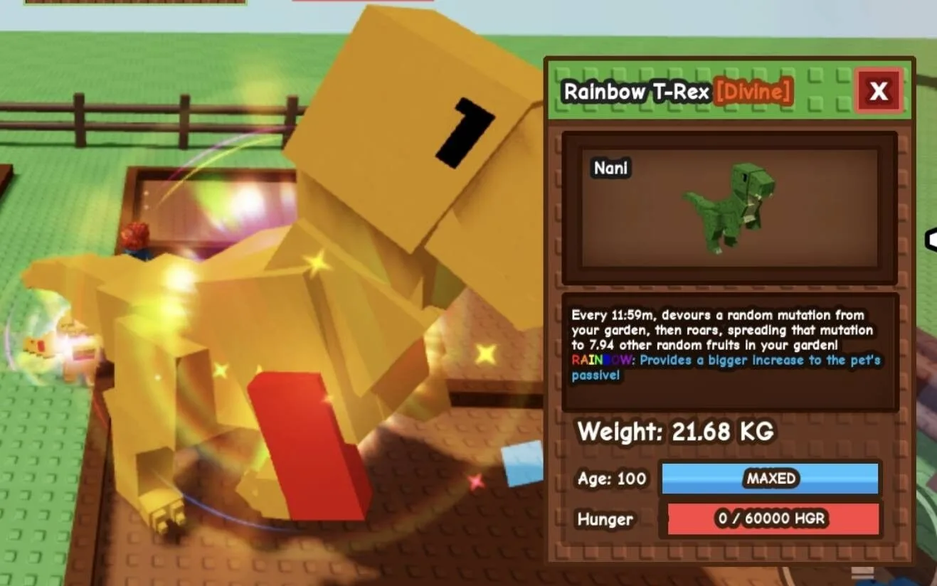 RAINBOW T-Rex - 21.68 KG (Age 100)