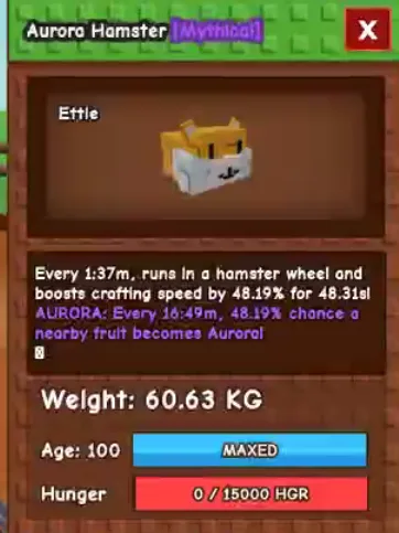 60kg+ Aurora Hamster super cute and handsome// This is not peacock// because i run out of tag limitation so i randomly pick this// this is hamster c