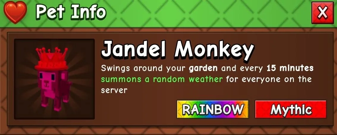 Rainbow Jandel Monkey (Mythic)