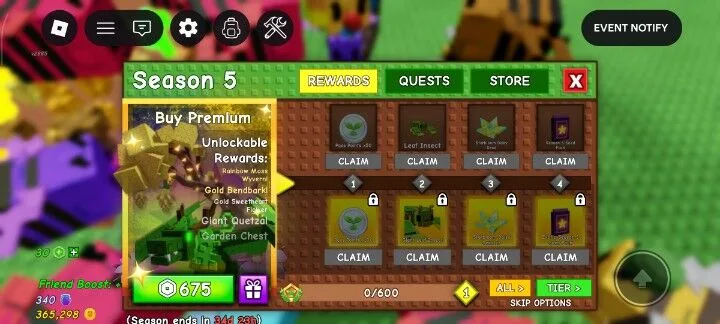 Season 5 premium pass 749R — Account account