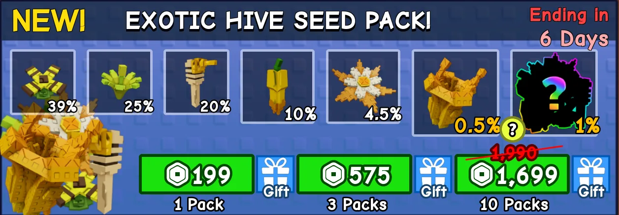 10x Exotic Hive Seed Pack