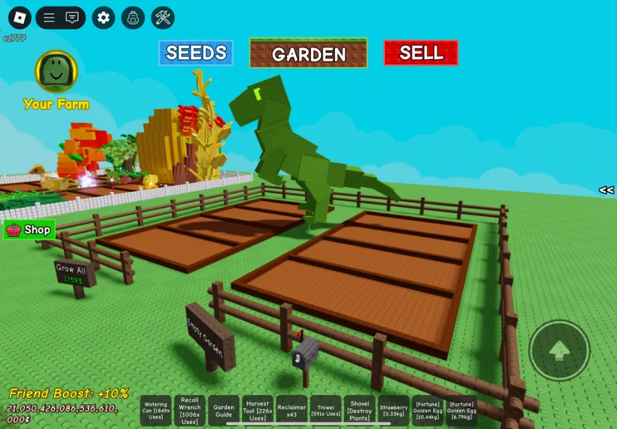 GiantBean T-Rex - Grow A Garden Pets