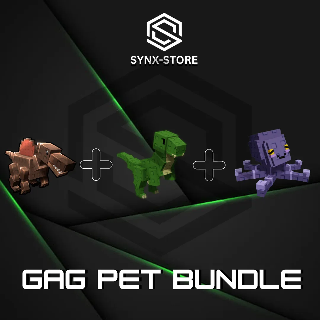 Pet Bundle 9 3 Pets Spinosaurus + T-Rex + Mimic Octopus