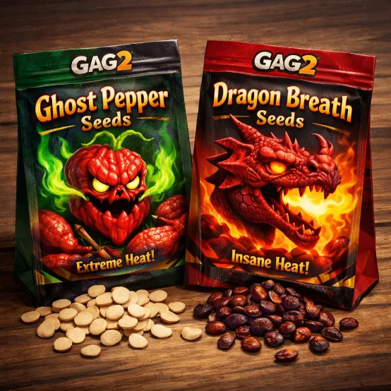 Dragon Breath Seed + Ghost pepper Seed 100 SAFE AND HAND FARM (Super)