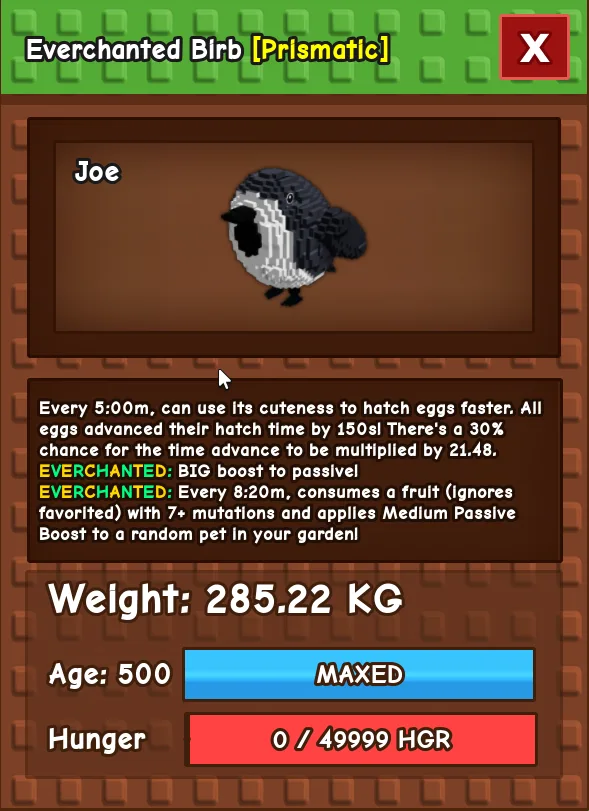 HUGE BIRB NM / VENOM / EVER 280KG+ AGE 500