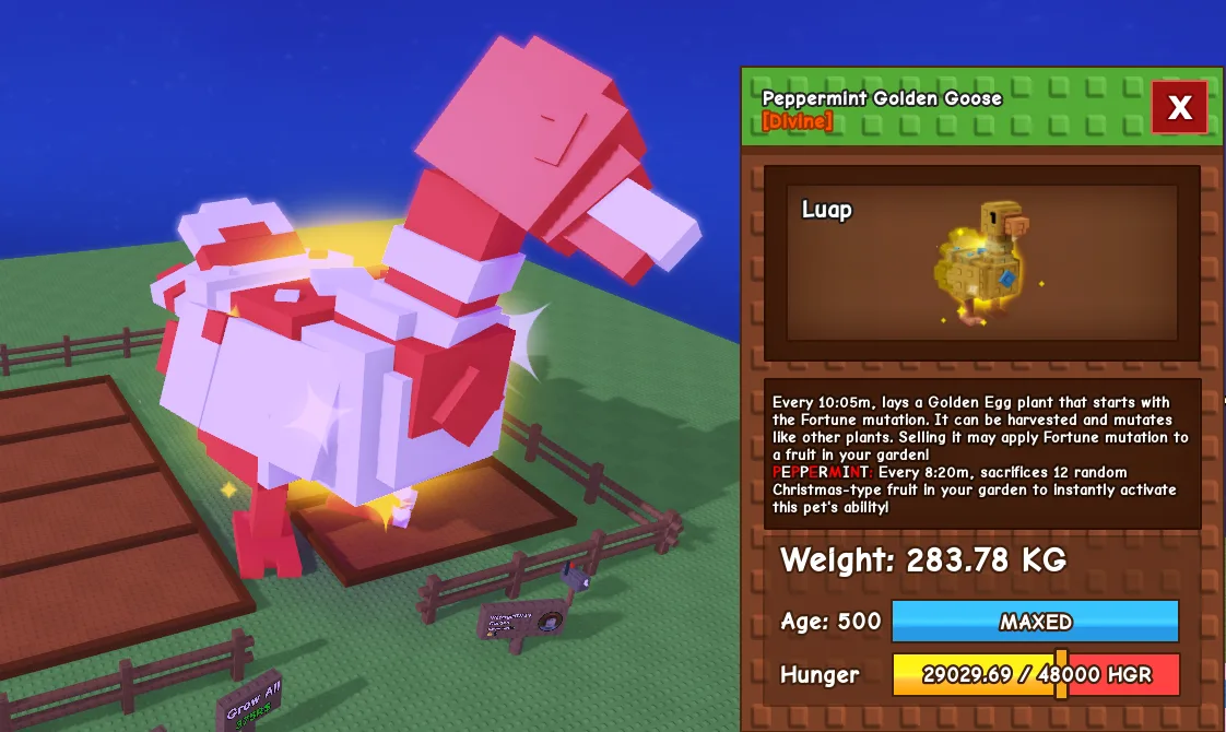 283.78kg Peppermint Golden Goose