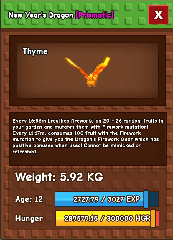 New Year's Dragon Prismatic
