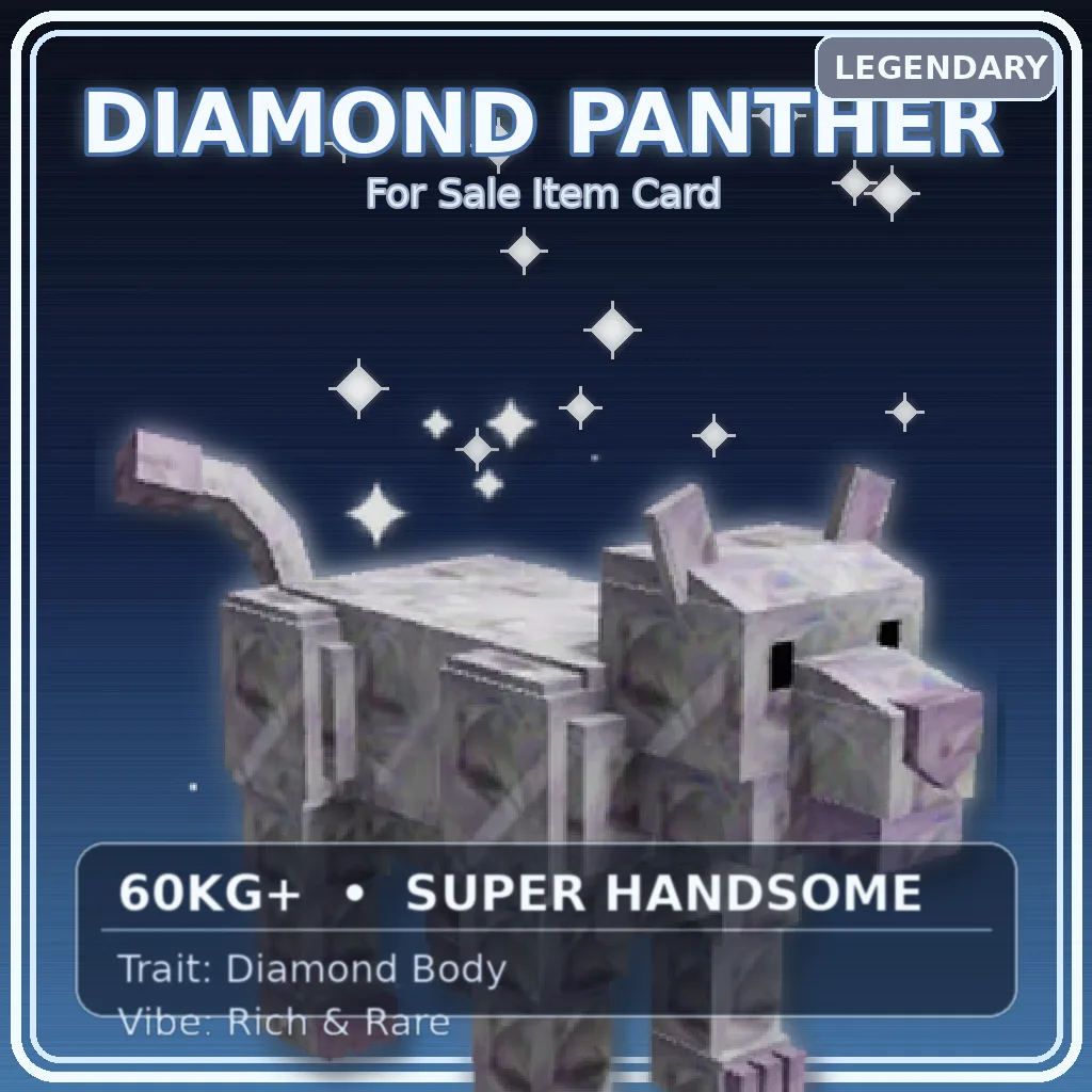 60kg+ NightMare Diamond Panther super handsome