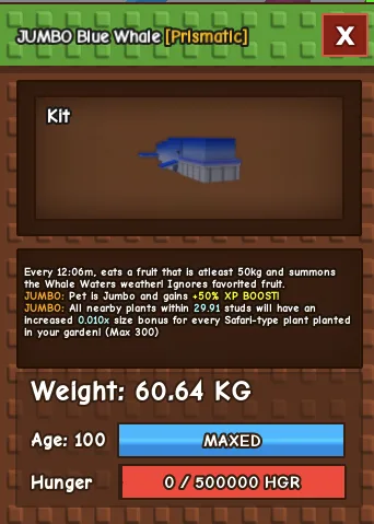 HUGE BLUE WHALE JUMBO 60/61KG AGE 100 FAST DELIVERY DISCOUNT 50