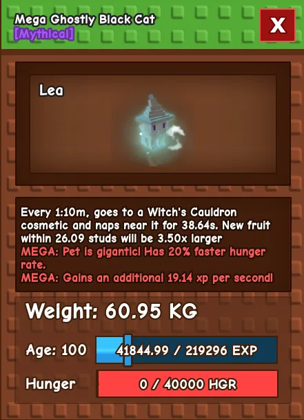 60kg Mega Ghostly Black Cat — Account account