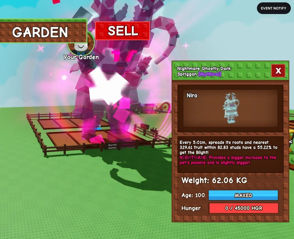 HUGE GHOSTLY SPRIGGAN 62 KG NIGHTMARE MUTATION — Account account