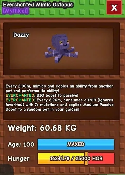Everchanted Mimic Octopus 60Kg+ Age 100 ! Cheap-Fast! — Account account