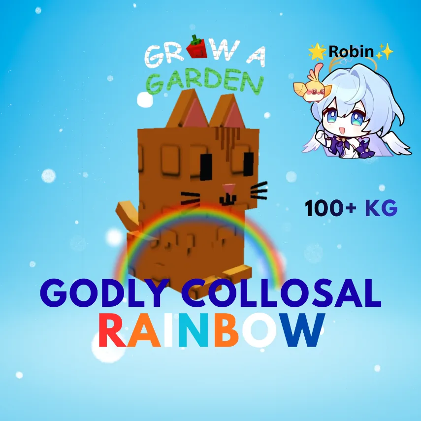 GODLY Collosal Rainbow Orange Tabby - 100+KG - 5sCD - Grow a Garden