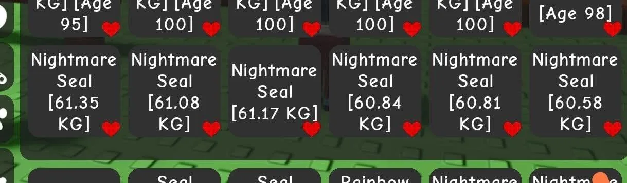 NIGHTMARE SEAL 60/61kg Big Passive & Big Visual