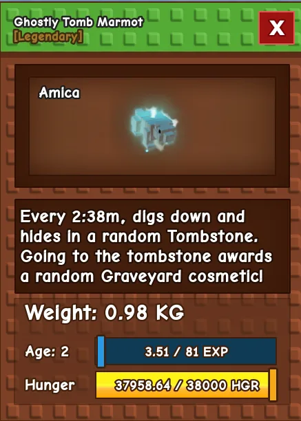 Ghostly Tomb Marmot — Account account