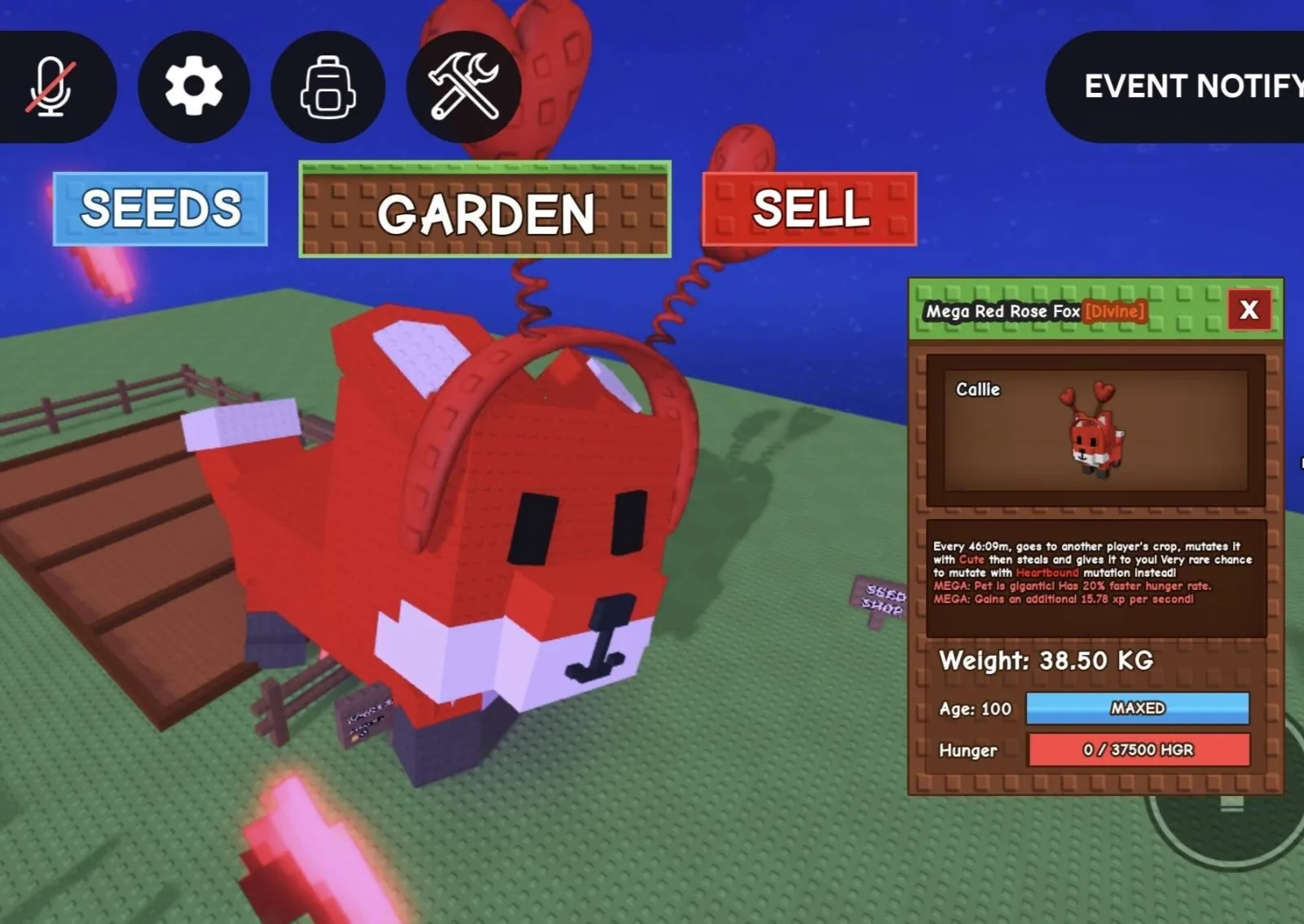 Huge MEGA Red Rose Fox - 38.50 KG (Age 100) — Account account
