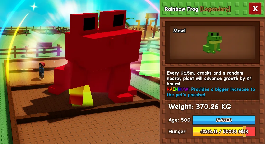 370.26kg Titanic Rainbow Frog