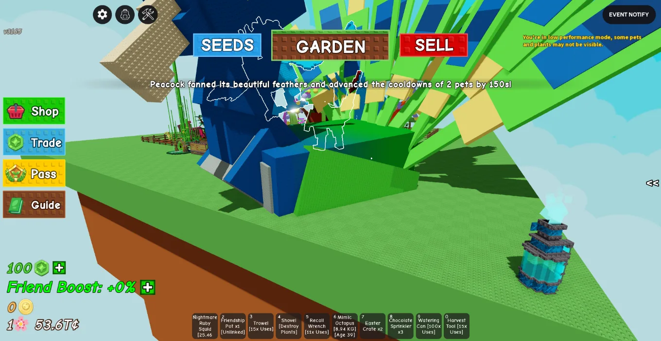 GIGANTIC Peacock 408+Kg 15s cd Age 500 Max Level