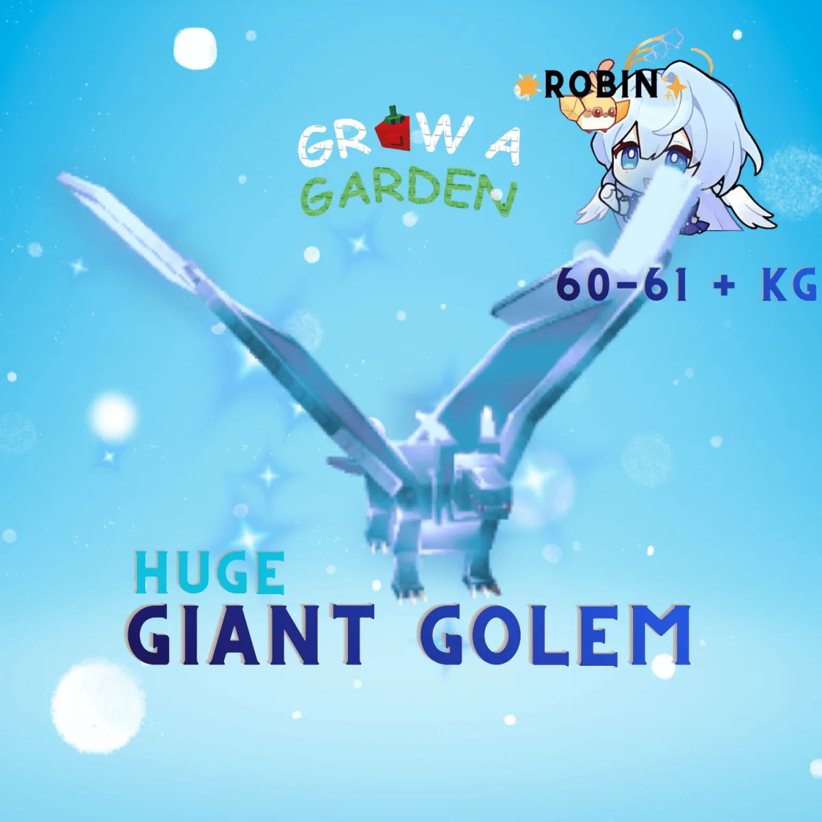 Giant Golem HUGE New Year's Dragon - 60+KG - New Legendary Super Rare Cool Mutation - GiantGolem - Grow a Garden - New Year Dragon - New Years Drago — Account account