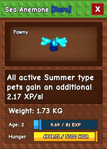 Sea Anemone RARE Age 2 1.73KG