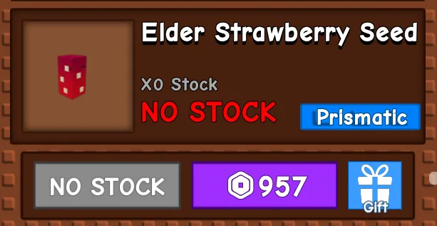 957 R Elder Strawberry - RARE PRISMATIC SEED - Delivered via the Seed shop's gifting option