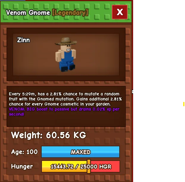 280+ KG VENOM GNOME LVL 500! RARE HUGE TITAN