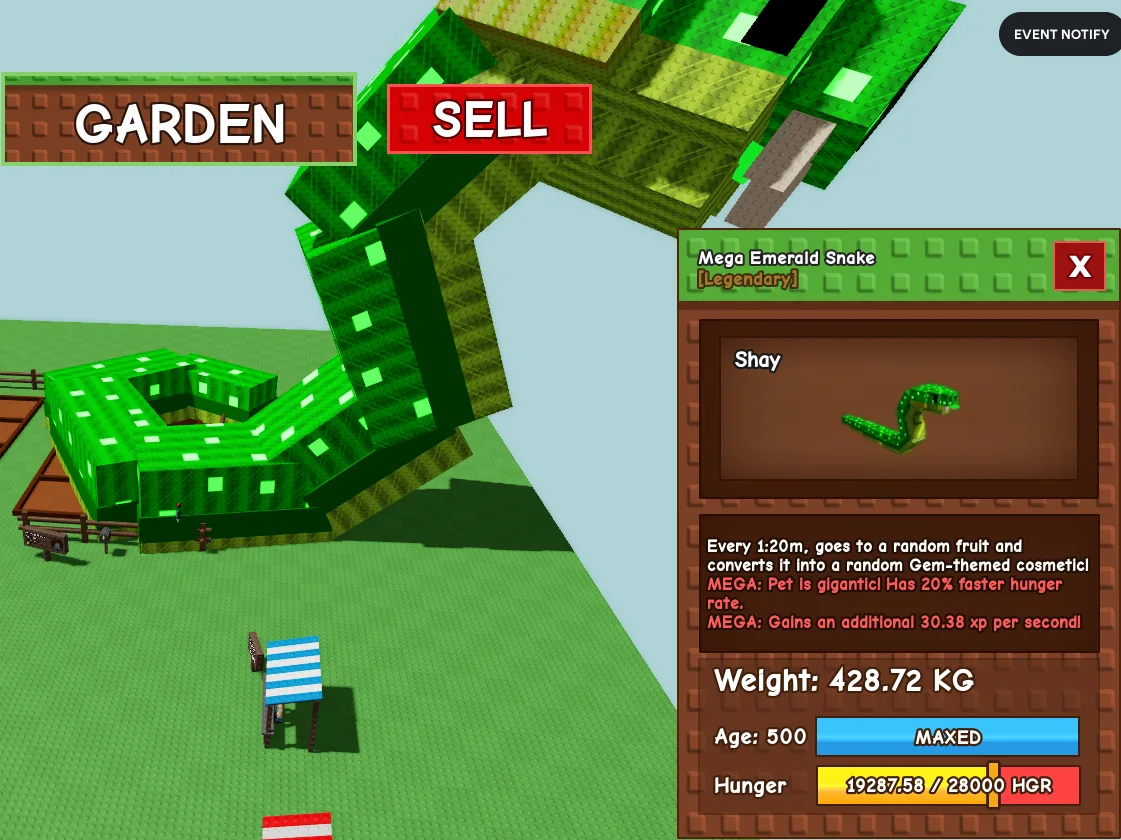 428.72kg Godly Mega Emerald Snake