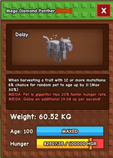 Mega Diamond Panther 60.52KG