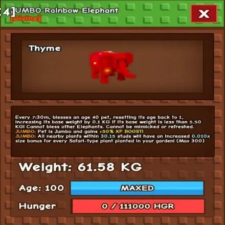 Rainbow Hatched Elephant 60+ KG Fast Delivery