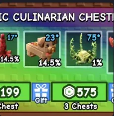 EXOTIC CULINARIAN CHEST 3 Chests 575R Grow A Garden Send via Gift Instant Delivery(24/7 Online )