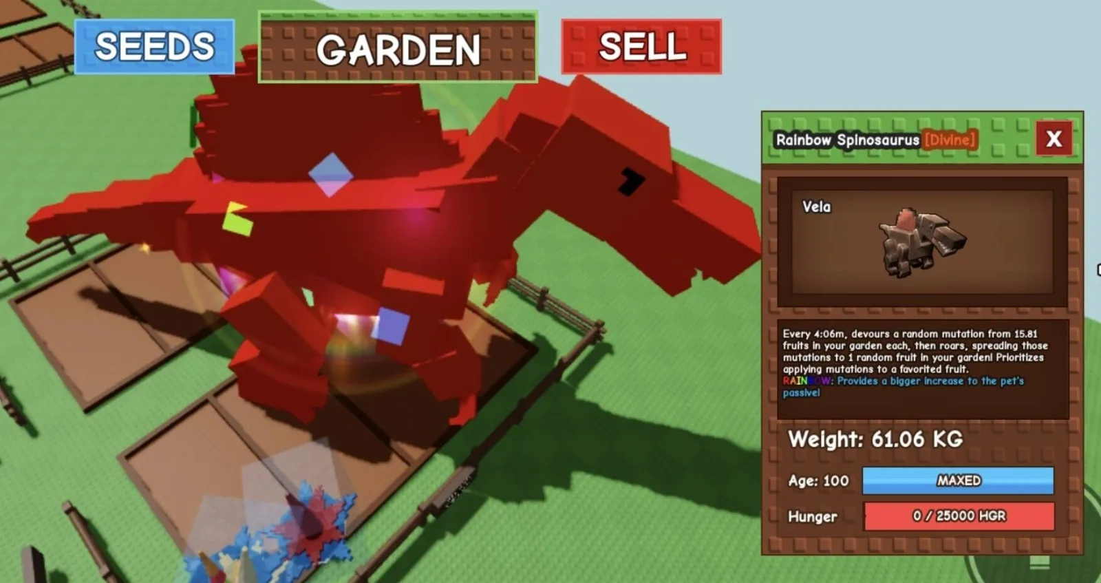 Huge RAINBOW Spinosaurus- 61.06 KG (Age 100) — Account account