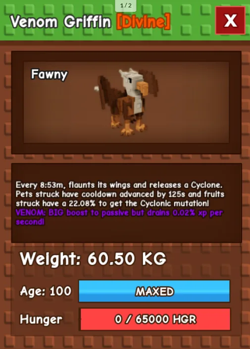 HUGE GRIFFIN NM / VENOM / EVER 60KG - 61KG — Account account