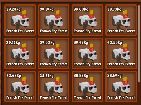 Sell French Fry Ferret 38 kg - 39 kg venom/ hyper hunger/nightmare - fff 38kg - 39kg