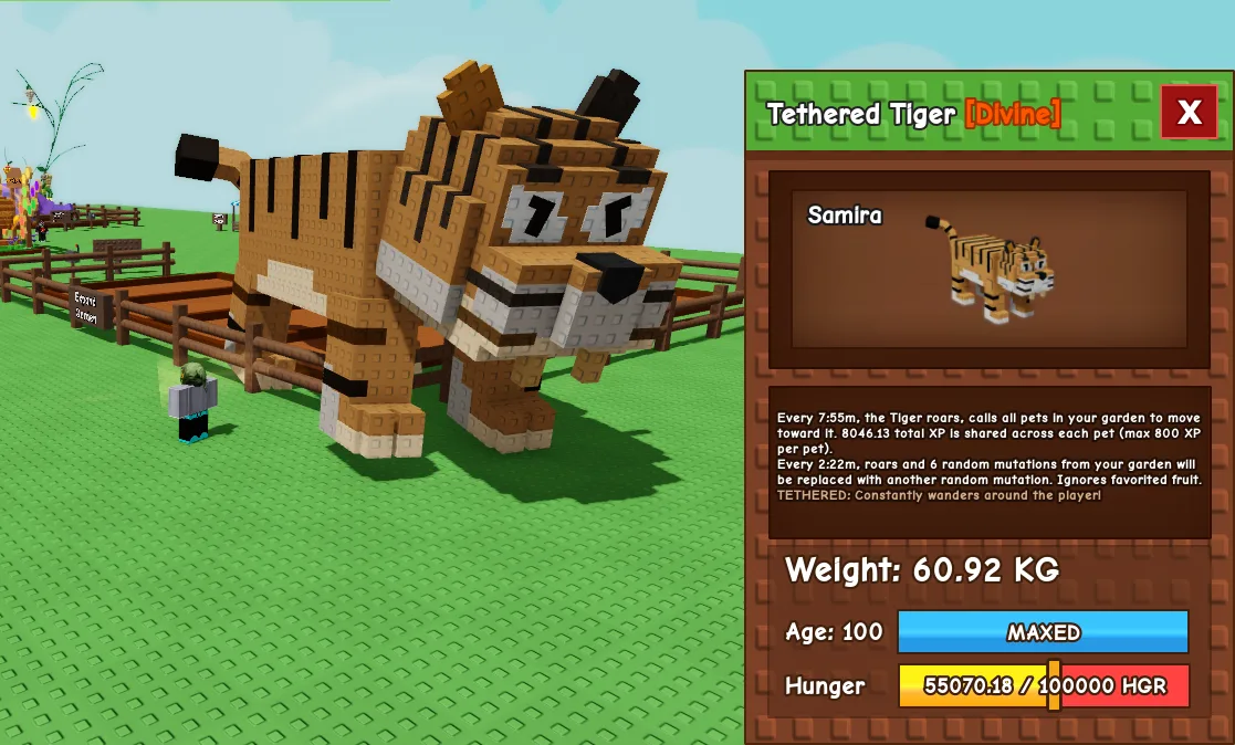 60kg+ Tethered Tiger FOLLOW U and CALL ALL PETS — Account account