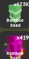 Bundless 1M Bamboo Seed & 100k Rainbow Seed & 100x Dragon's Breath Seed & 100x Hypno Bloom Seed & 100x Bloom Seed Grow a Garden 2