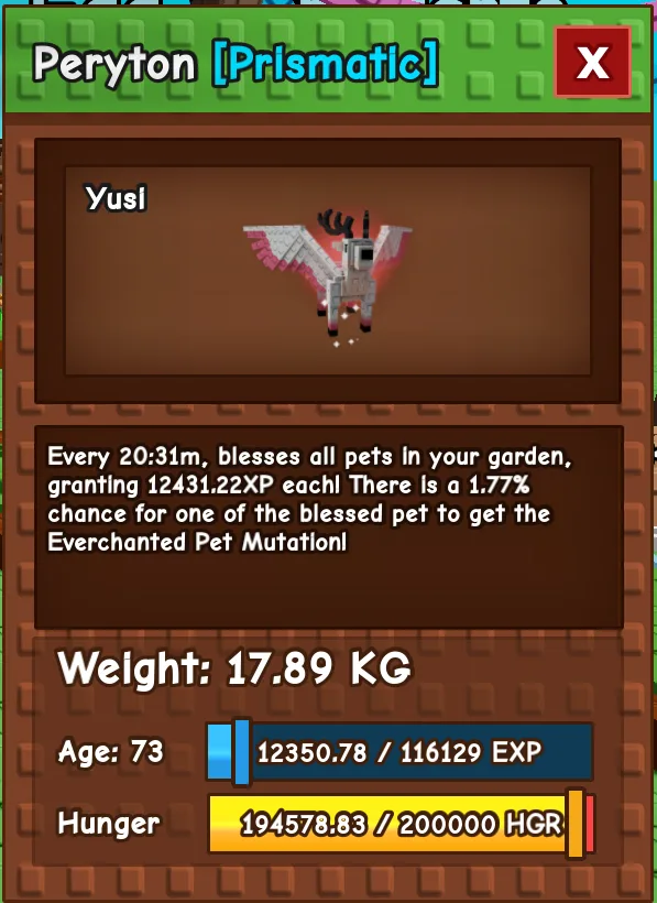 NEW PERYTON PET
