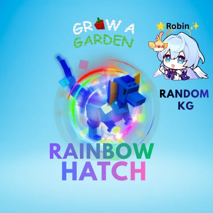 Rainbow Hatch Dilophosaurus - RBH Dilo - Random KG - Grow a Garden