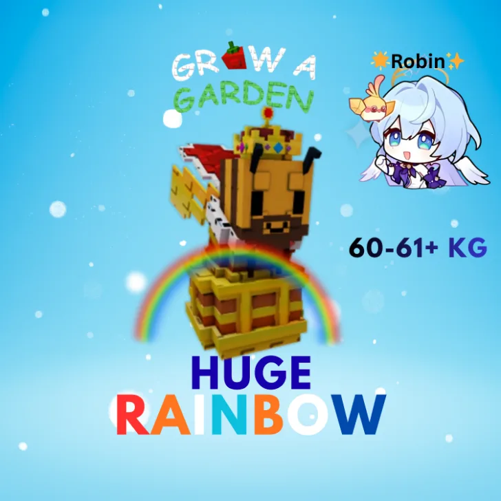 HUGE Rainbow King Bee - 60-61+KG - Grow a Garden — Account account