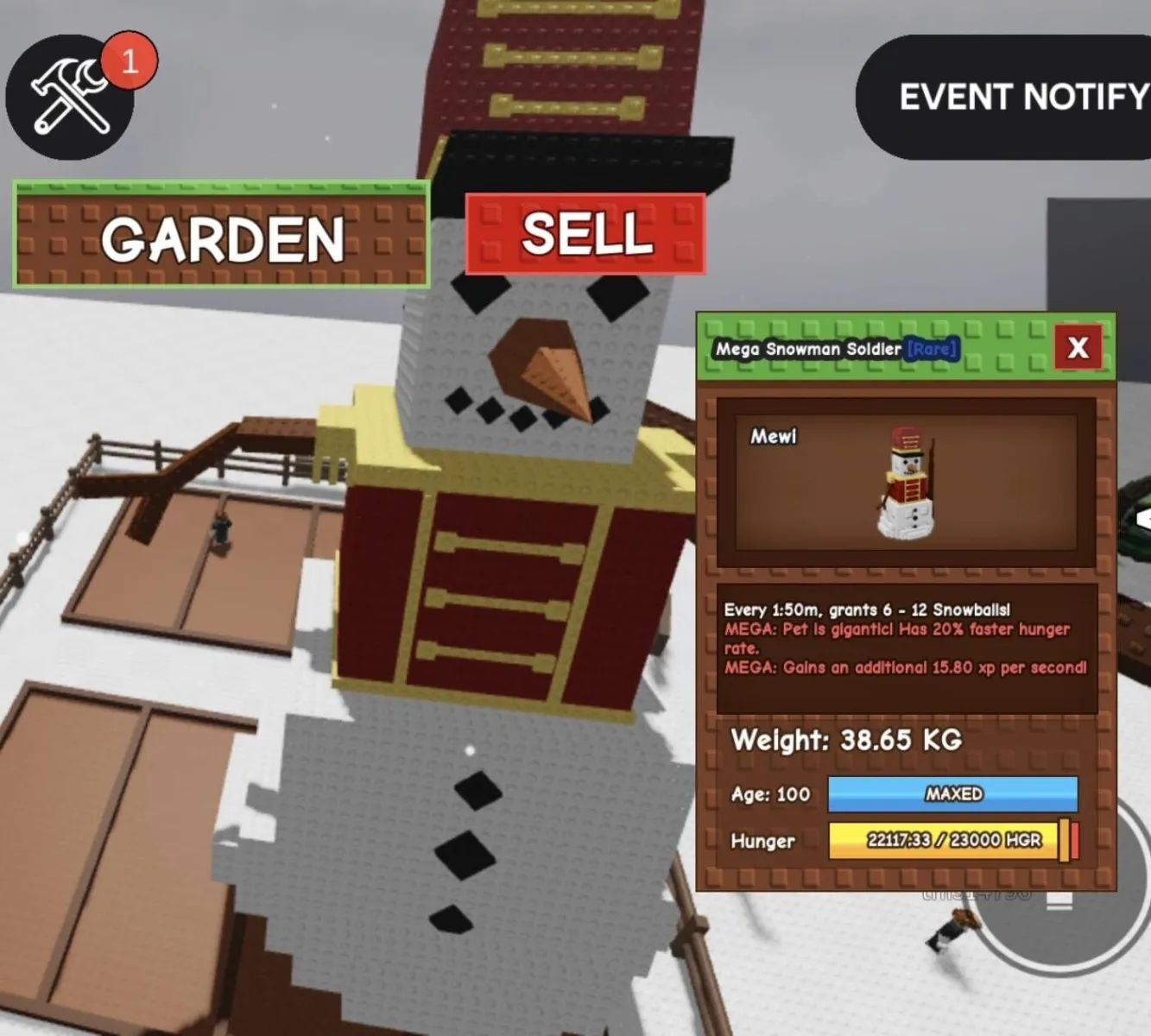 Huge MEGA Snowman Soldier - 38.65 KG (Age 100)