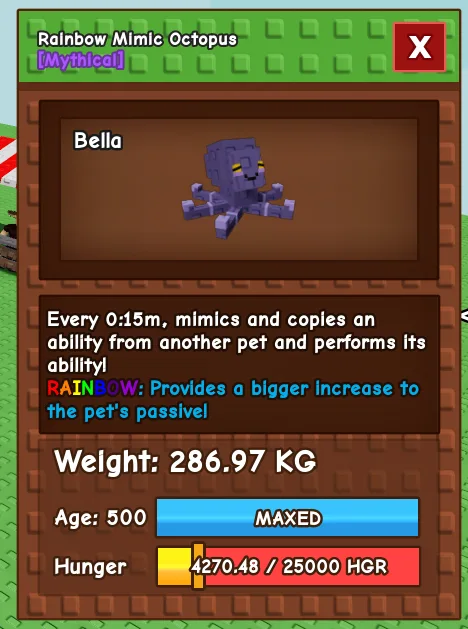 Rainbow Titan Mimic Octopus 15 Second 280kg Age 500